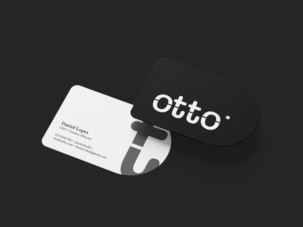 Otto Studio mixed business cards black and white
